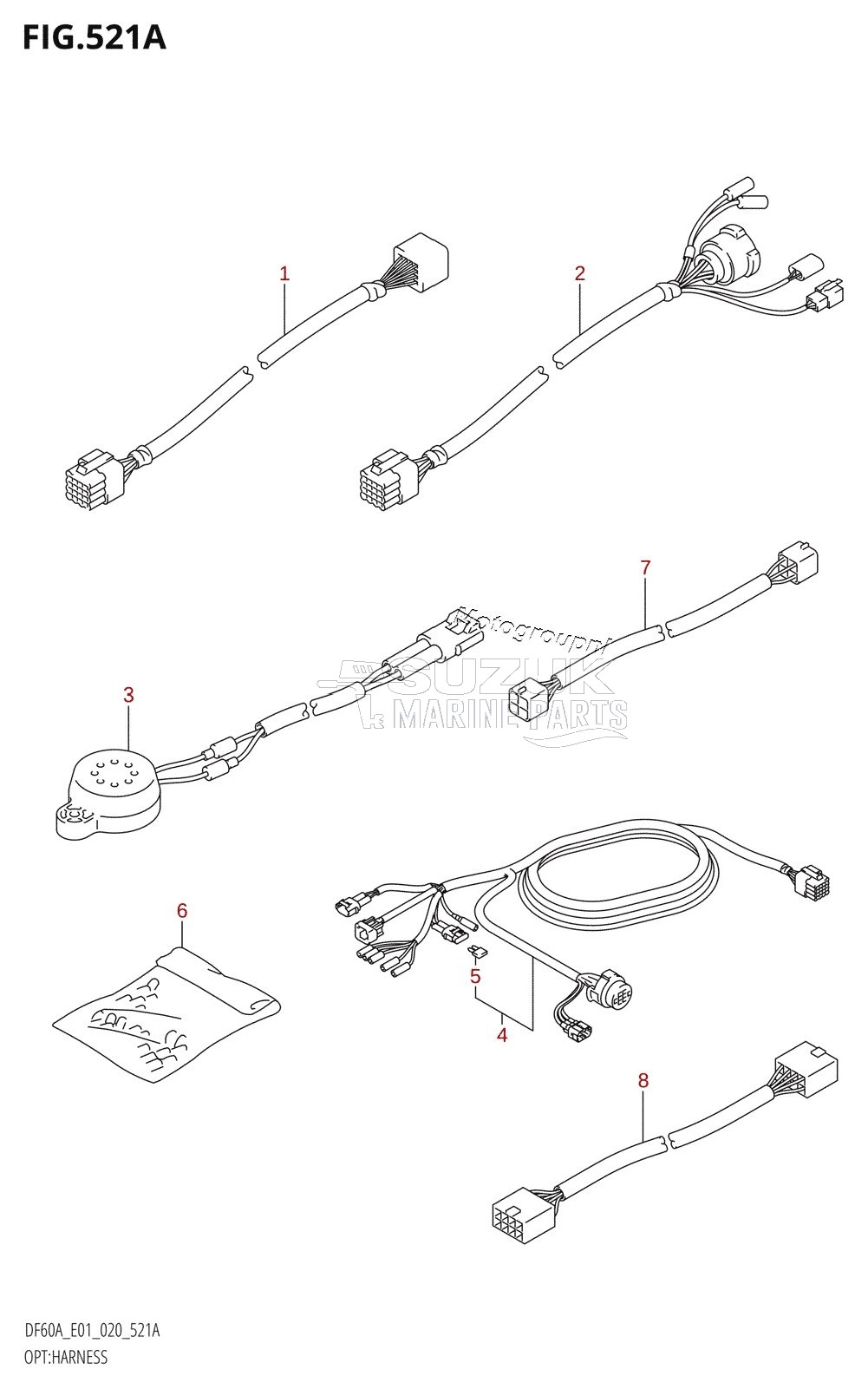 OPT:HARNESS (DF40A,DF40AST,DF50A,DF60A,DF60AVT,DF40ASVT)