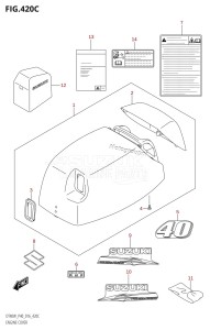 DT40 From 04005-610001 ()  2016 drawing ENGINE COVER (DT40WR:P40)