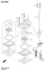 DF60A From 06003F-610001 (E01 E40)  2016 drawing WATER PUMP (DF40ATH:E01)