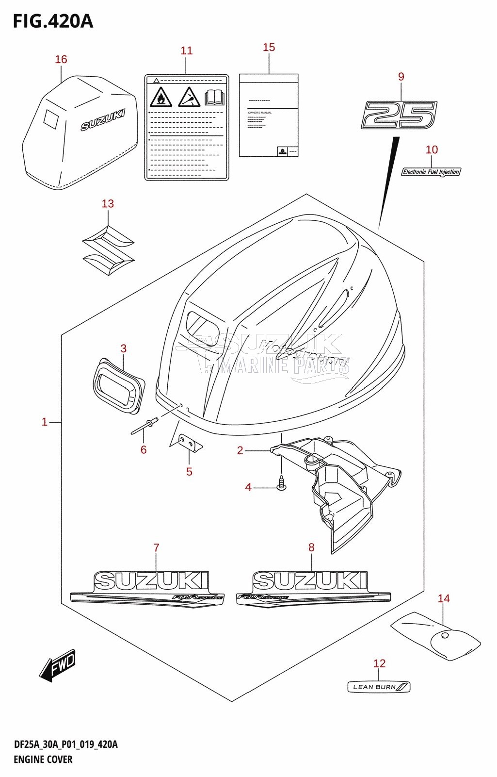 ENGINE COVER (DF25A,DF25AR)