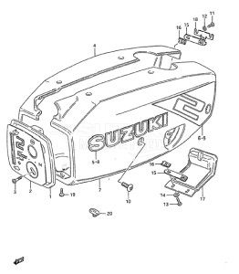 Outboard DT 2 drawing Engine Cover