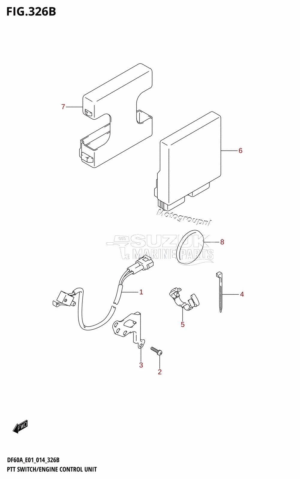 PTT SWITCH /​ ENGINE CONTROL UNIT (DF40AQH:E01)