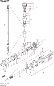 17502Z-110001 (2011) 175hp E01-Gen. Export 1 (DF175Z) DF175Z drawing TRANSMISSION (DF150T,DF175T,DF150WT)