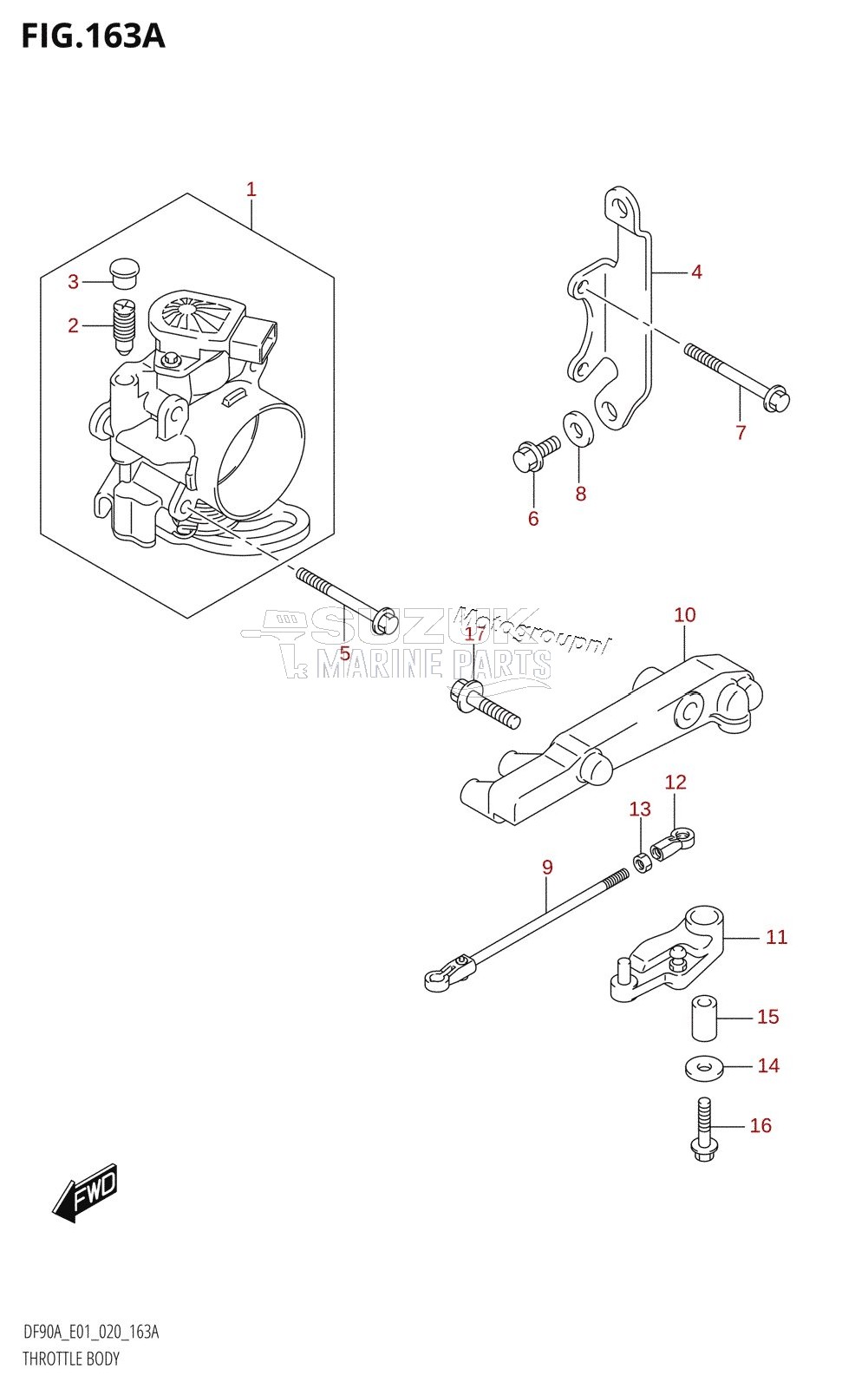 THROTTLE BODY (DF70A,DF80A,DF90A,DF100B)