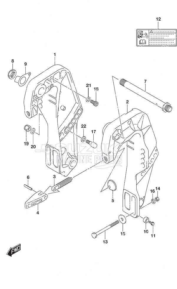 Clamp Bracket Remote Control Tiller Handle w/Power Tilt