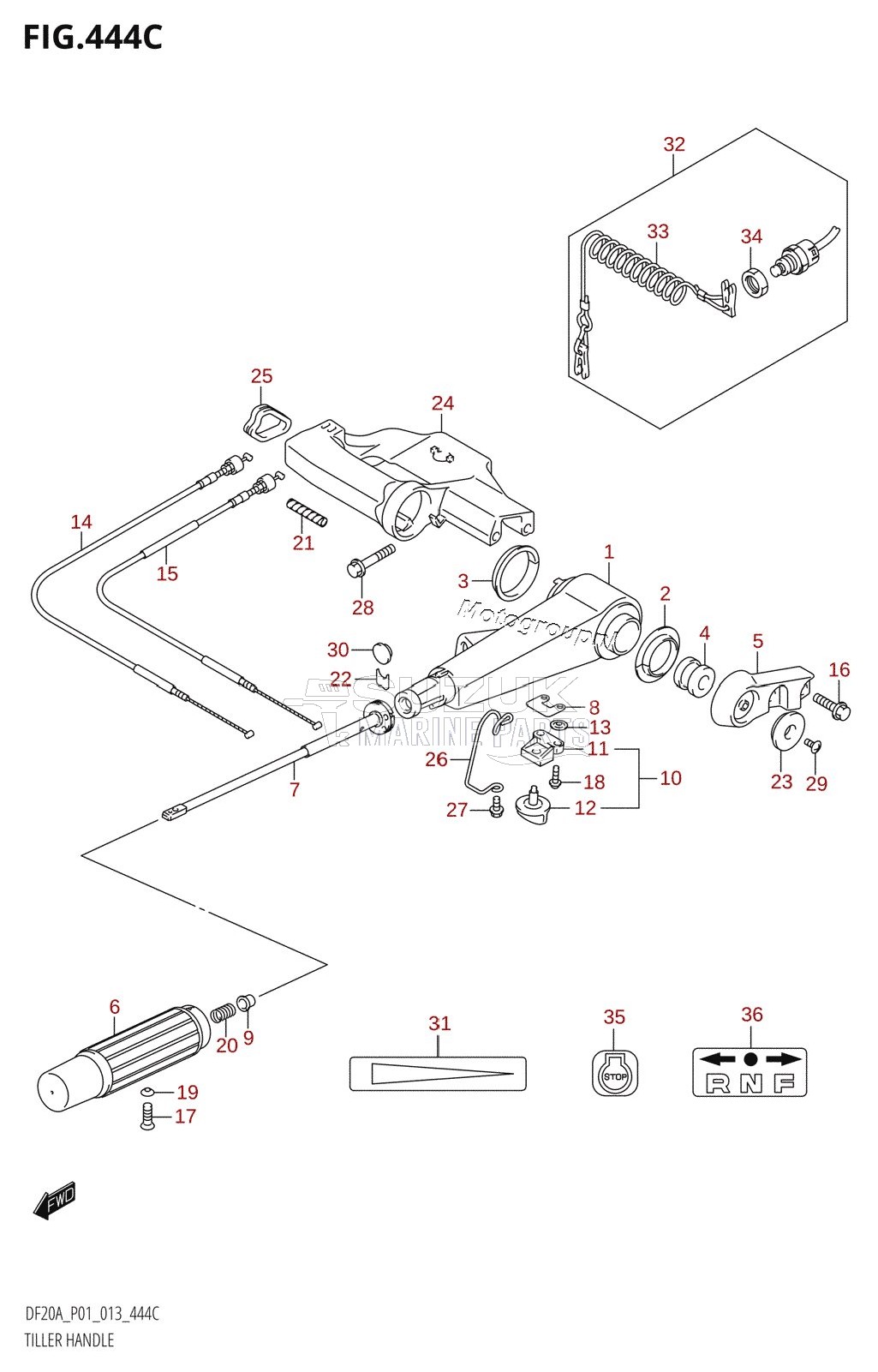 TILLER HANDLE (DF20A:P01)