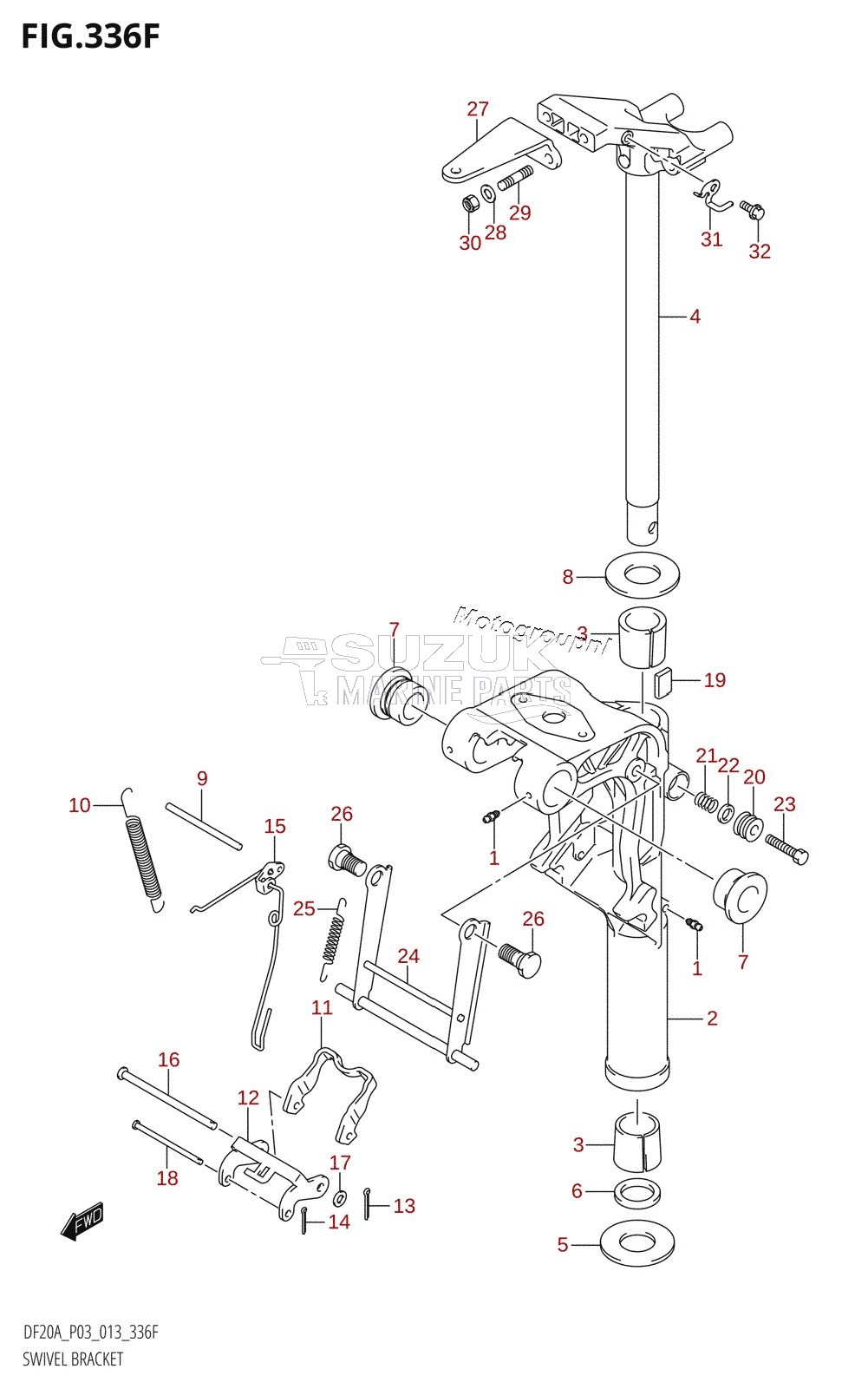 SWIVEL BRACKET (DF20AR:P03)