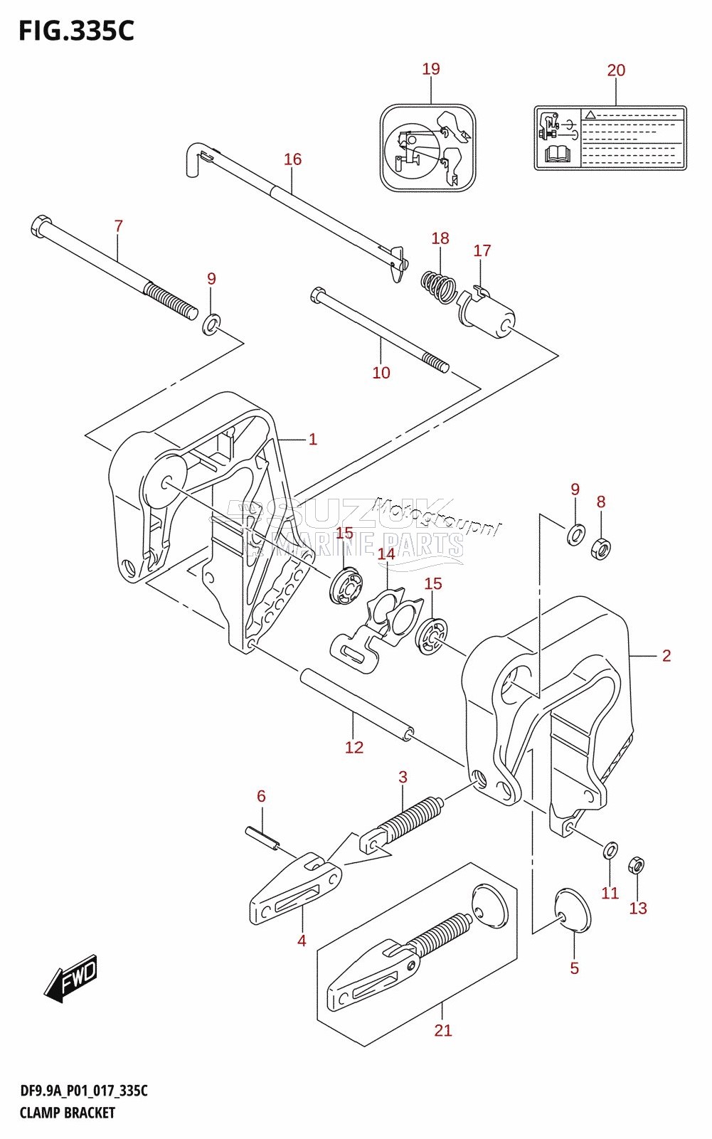 CLAMP BRACKET (DF9.9A:P01)