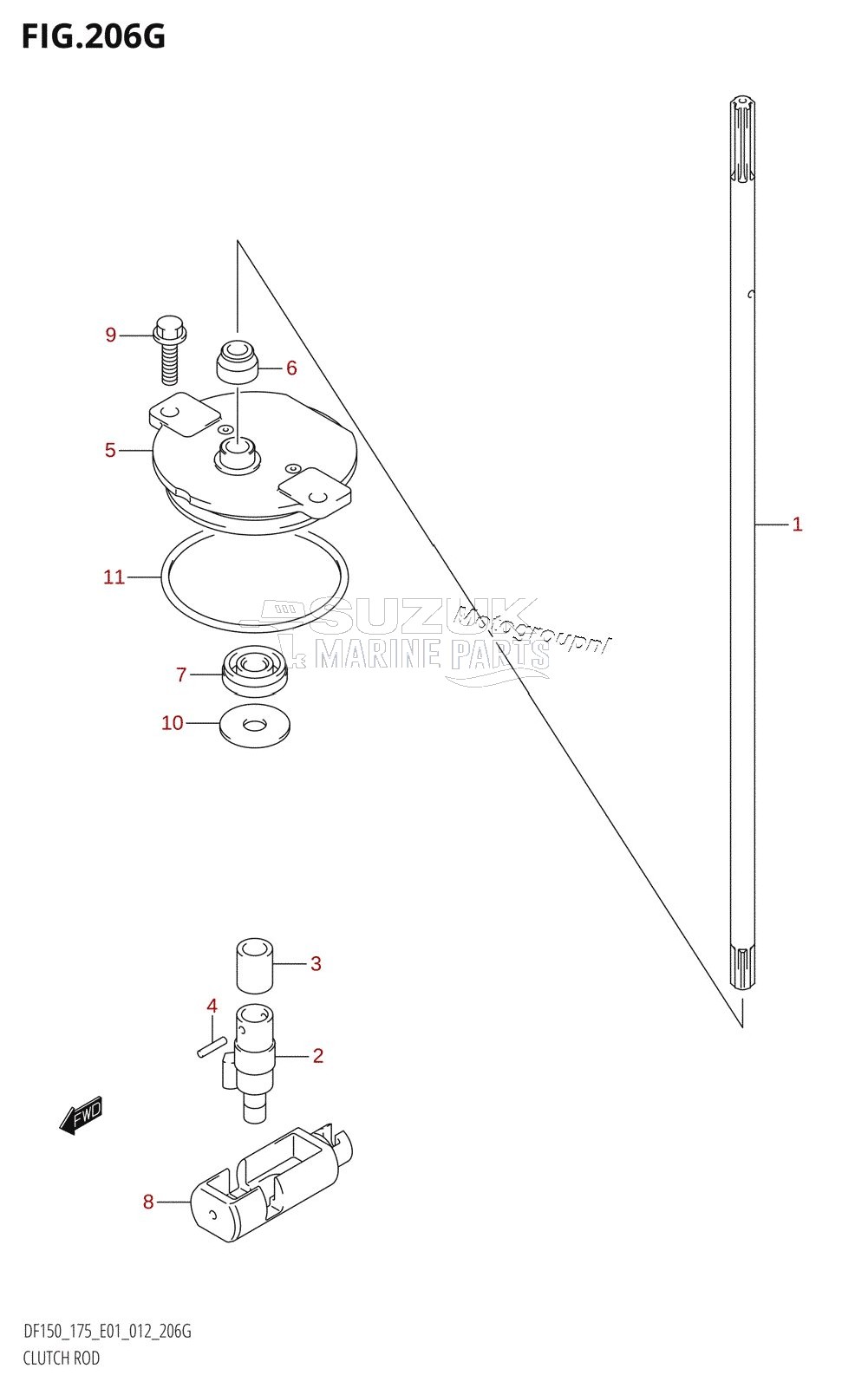 CLUTCH ROD (DF175Z:E01)