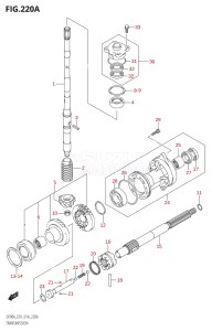 07003F-410001 (2014) 70hp E01 E40-Gen. Export 1 - Costa Rica (DF70A  DF70ATH) DF70A drawing TRANSMISSION