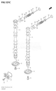 15002Z-210001 (2012) 150hp E01 E40-Gen. Export 1 - Costa Rica (DF150Z) DF150Z drawing CAMSHAFT (DF150Z:E01)