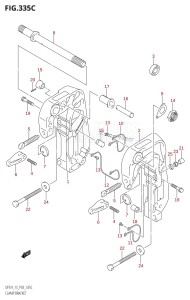 DF9.9 From 00992F-421001 (P03)  2004 drawing CLAMP BRACKET (DF9.9T,DF9.9TH)