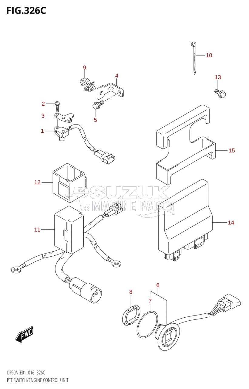 PTT SWITCH / ENGINE CONTROL UNIT (DF70ATH:E01)