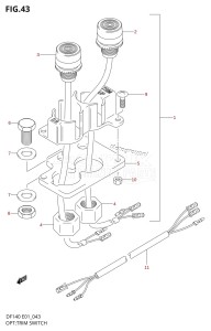 DF140 From 14001Z-510001 (E01 E40)  2005 drawing OPT:TRIM SWITCH