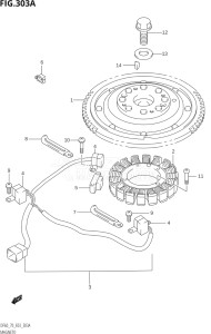 07001F-251001 (2002) 70hp E03-USA (DF70TK2) DF70 drawing MAGNETO (W,X,Y)