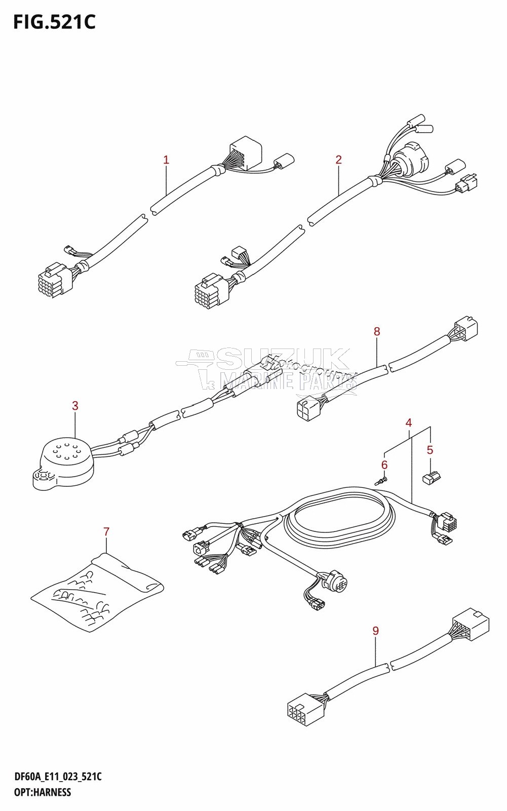 OPT:HARNESS ((DF40A,DF40AST,DF50A,DF60A,DF50AVT,DF60AVT,DF40ASVT):023)