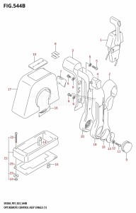 DF9.9B From 00995F-240001 (E01 P01   -)  2022 drawing OPT:REMOTE CONTROL ASSY SINGLE (1) (DF15AR,DF15AT,DF20A)