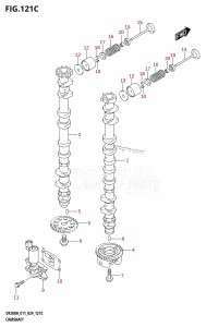 DF175AT From 17503F-440001 (E11 - E40)  2024 drawing CAMSHAFT (DF175AT,DF175AZ)