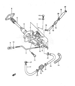 Outboard DT 55 drawing Oil Pump (1993 to 1997)