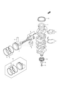 DF 175 drawing Crankshaft