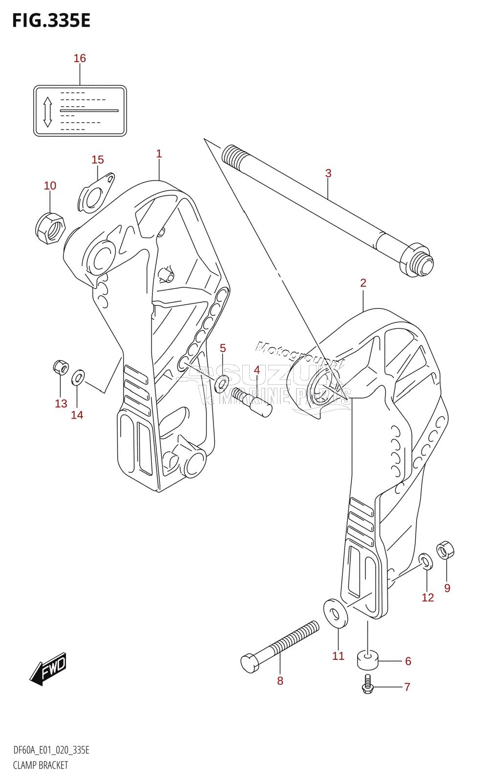 CLAMP BRACKET (DF60AQH)