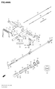 00801F-910001 (2019) 8hp P01-Gen. Export 1 (DF8A  DF8AR) DF8A drawing TILLER HANDLE (DF8A:P01)