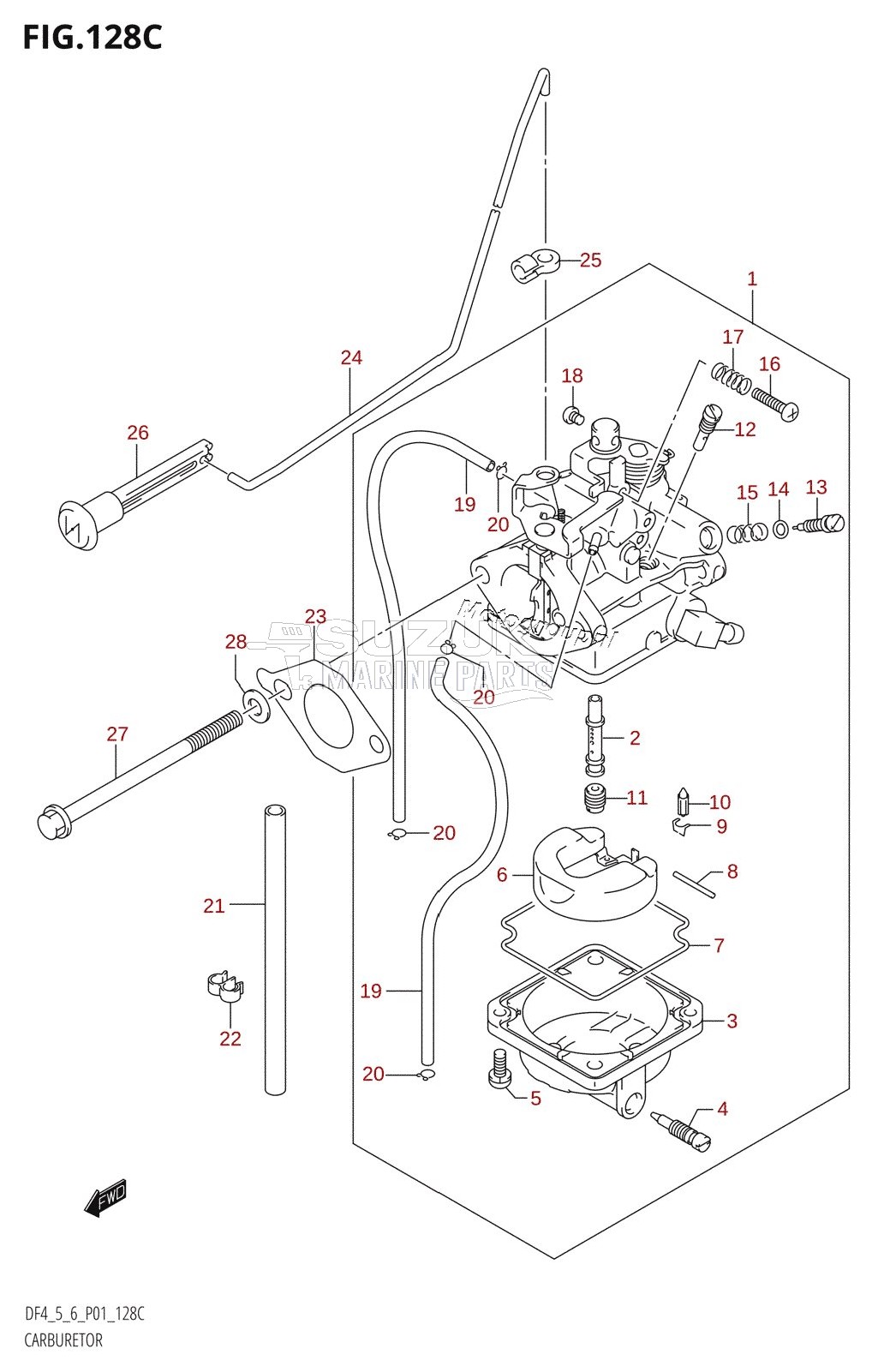 CARBURETOR ((DF4,DF5):(K5,K6,K7,K8,K9,K10,011),DF6:(K4,K5,K6,K7,K8,K9,K10,011))