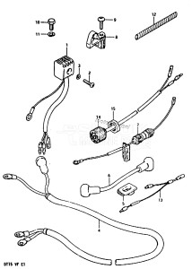 DT15 From 01501-508231 ()  1985 drawing ELECTRICAL (1) (ELECTRIC STARTER)