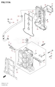 06002F-110001 (2011) 60hp E01 E40-Gen. Export 1 - Costa Rica (DF60AQH  DF60AT  DF60ATH  DF60AWQH  DF60AWT  DF60AWTH) DF60A drawing CYLINDER HEAD