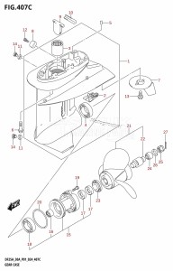 DF30A From 03003F-440001 (P01 - P40)  2024 drawing GEAR CASE (DF30AQ)