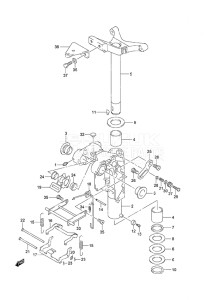 Outboard DF 25 V-Twin drawing Swivel Bracket Remote Control