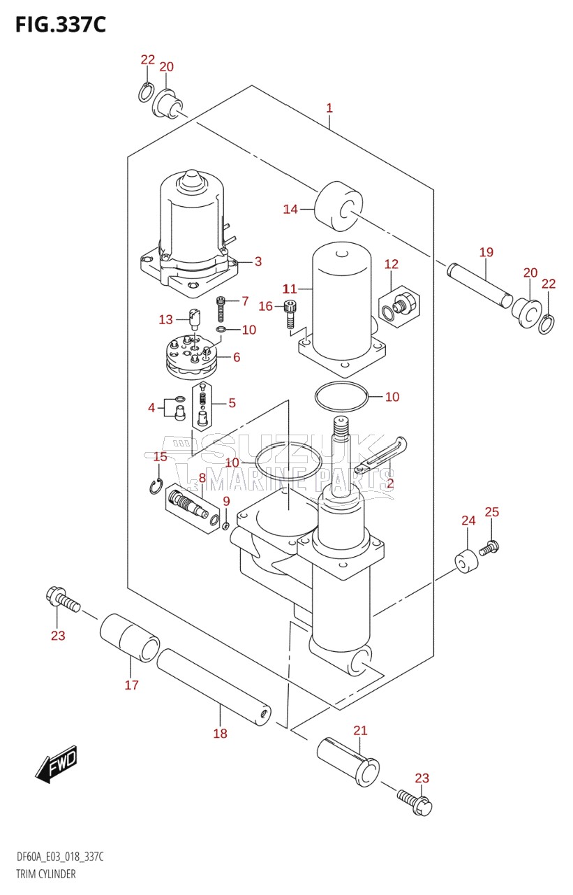 TRIM CYLINDER (DF50AVT,DF60AVT)