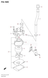 DF175T From 17502F-410001 (E01 E40)  2014 drawing WATER PUMP (DF150TG:E01)