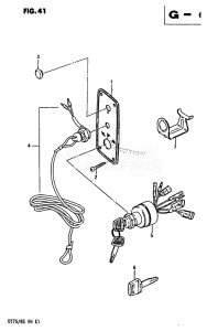 DT85 From 8501-614766 ()  1986 drawing OPT: IGNITION SWITCH