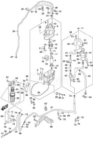 Outboard DF 350A drawing Fuel Pump/Fuel Vapor Separator