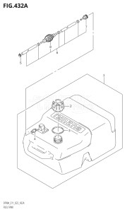 07003F-240001 (2022) 70hp E11 E40-Gen. Export 1-and 2 (DF70AT  DF70ATH  DF70ATH) DF70A drawing FUEL TANK (E01,E11,E40)