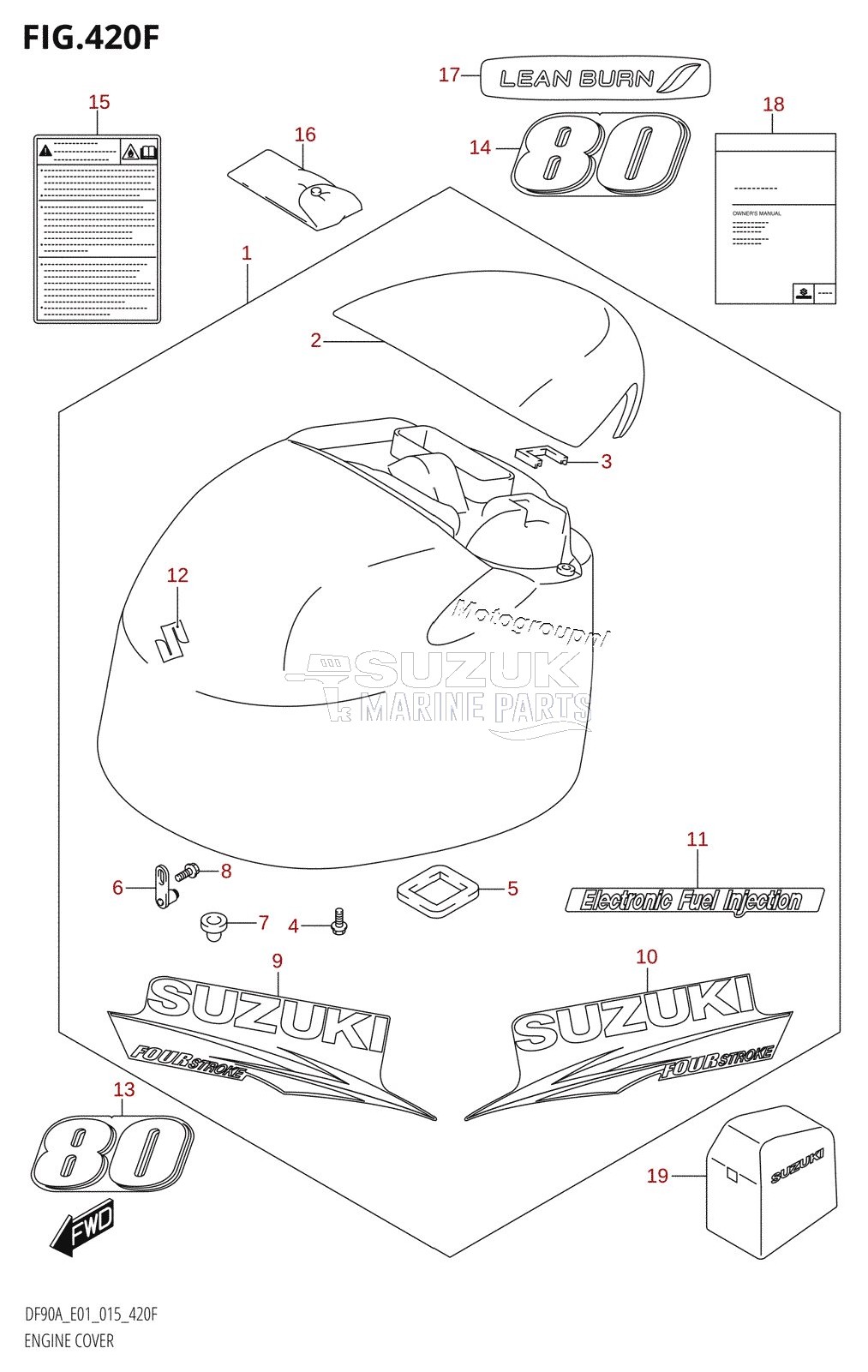 ENGINE COVER (DF80A:E40)