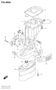 01504F-510001 (2005) 15hp P03-U.S.A (DF15A  DF15AR  DF15ATH) DF15A drawing DRIVE SHAFT HOUSING