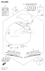 DF80A From 08002F-610001 (E03)  2016 drawing ENGINE COVER (DF90A:E03)