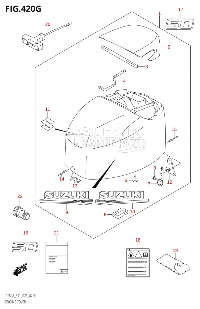 ENGINE COVER ((DF50A,DF50ATH,DF50AVTH):E01:020)