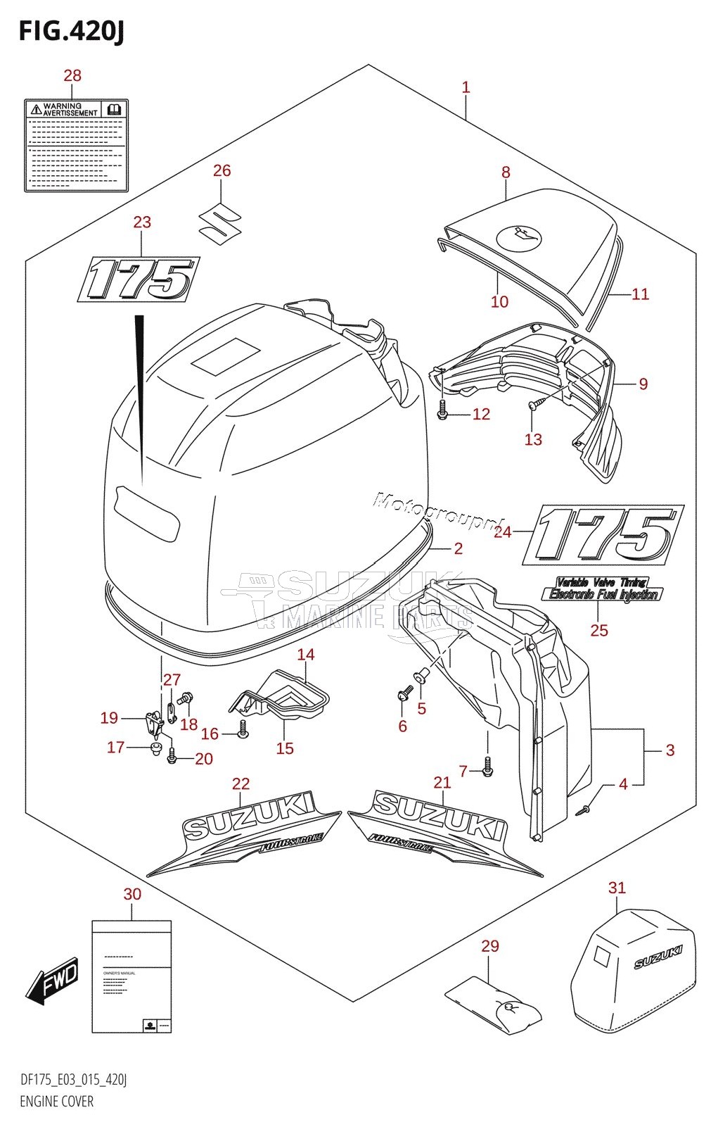 ENGINE COVER (DF175T:E03)