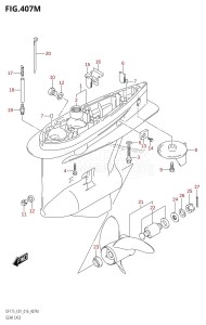 DF175ZG From 17502Z-610001 (E01 E40)  2016 drawing GEAR CASE (DF175TG:E40)