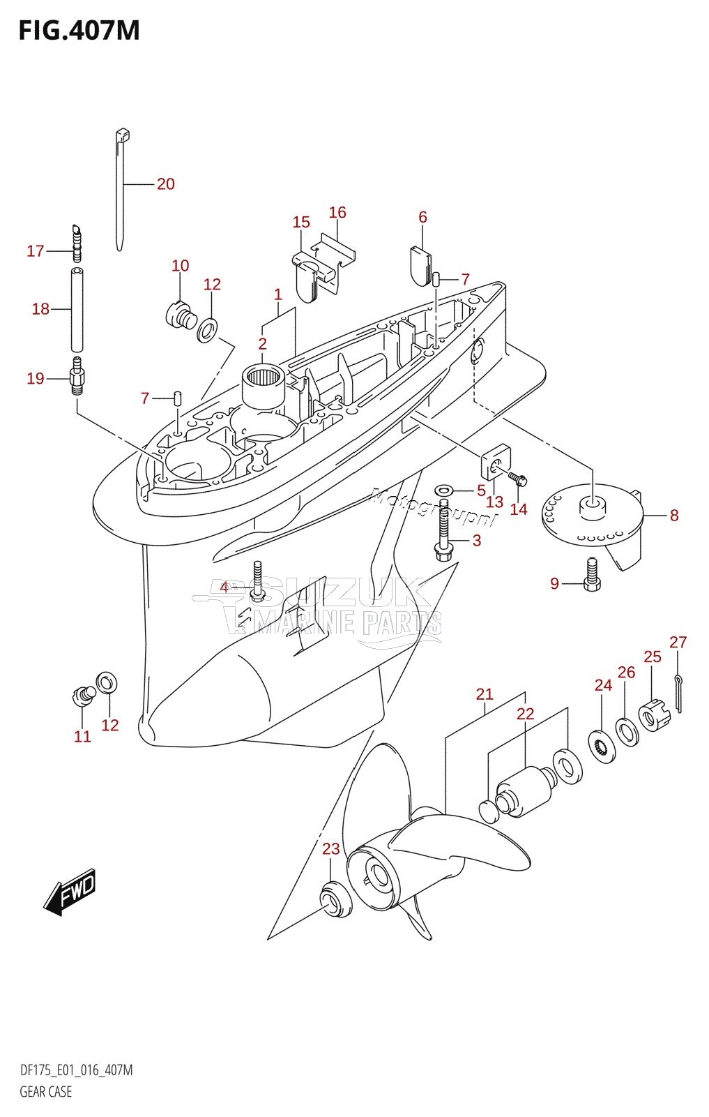 GEAR CASE (DF175TG:E40)