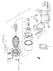 DT150 From 15003-581001 ()  1995 drawing STARTING MOTOR