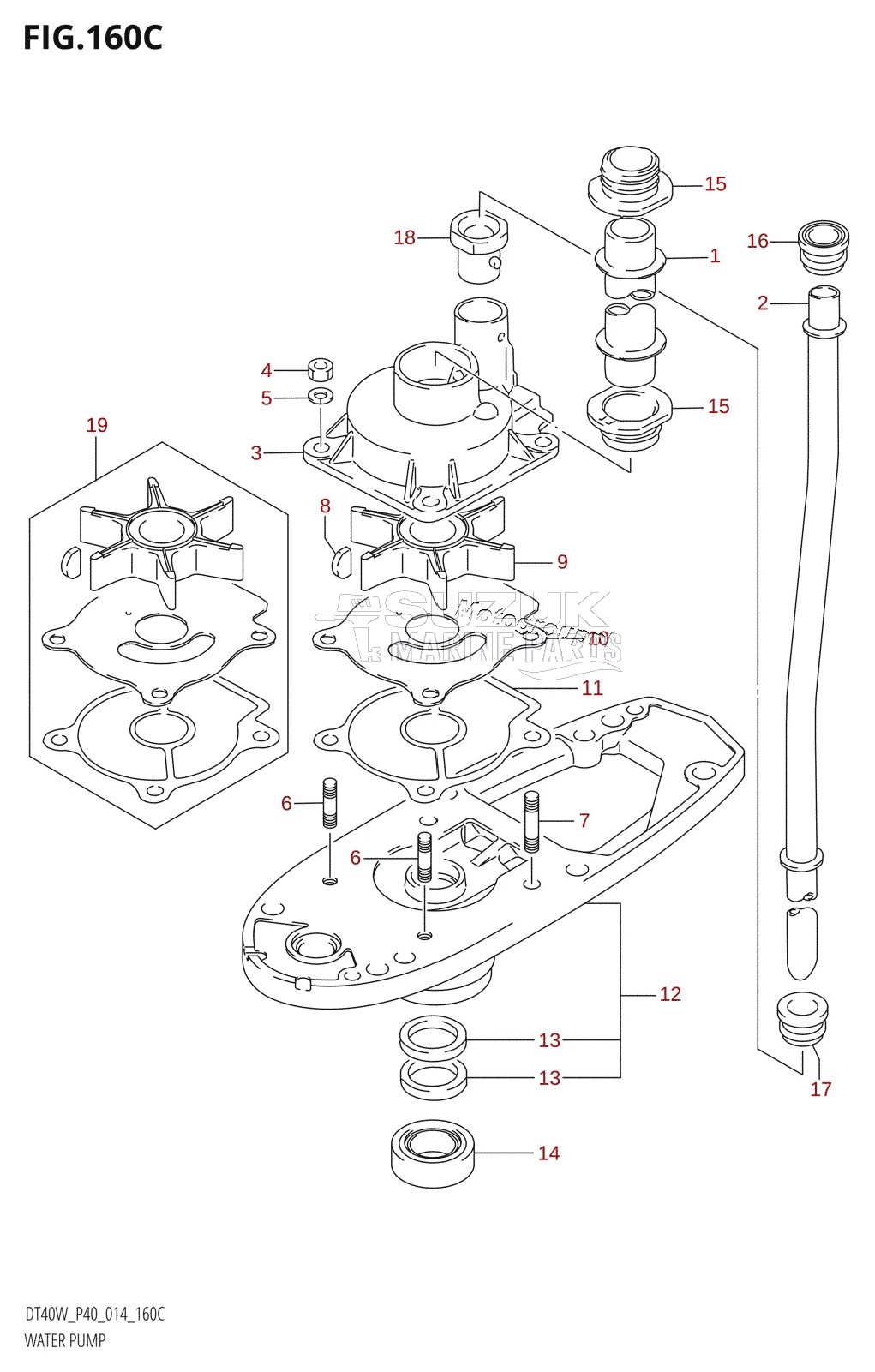 WATER PUMP (DT40WR:P40)