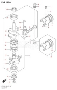 DT25 From 02503K-710001 (P36-)  2017 drawing CRANKSHAFT (DT25K:P36)