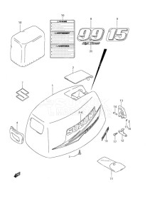 DF 9.9 drawing Engine Cover