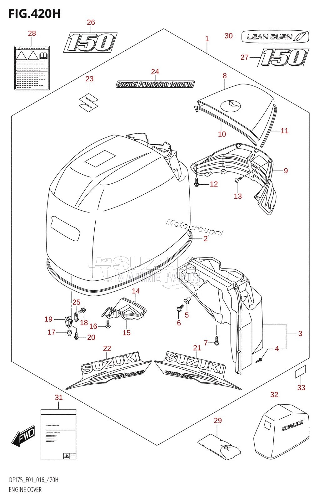 ENGINE COVER (DF150TG:E40,DF150ZG:E40)