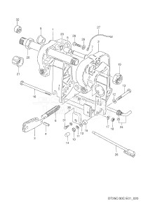 DT25C From 02507-010001 ()  1990 drawing CLAMP BRACKET (~MODEL:93)