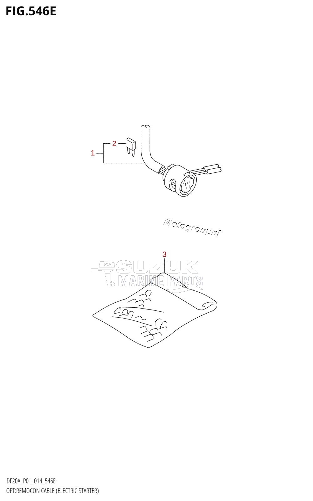 OPT:REMOCON CABLE (ELECTRIC STARTER) (DF20A:P40)